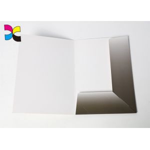 Quality Black Cover Printable Presentation Folders , Noted Custom Printed Pocket Folders for sale