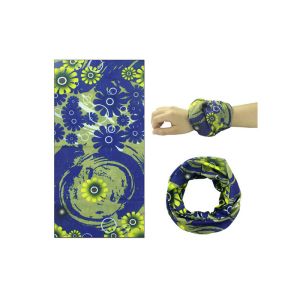 China Womens Biker Headbands Blue Petal Logo , High Elastic Cycling  Headwear on sale