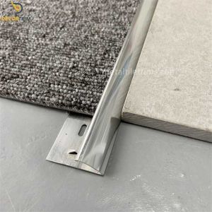 Aluminum Curved Carpet Transition Strip Glossy Silver 9mm×3000mm