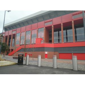 70mm Depth Brushed Stainless Steel High Security Street Bollards for Pedestrian