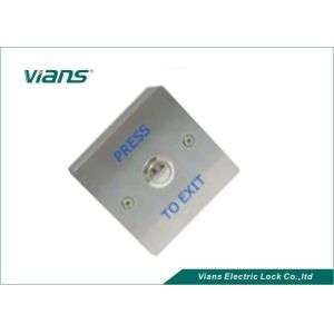 Metal Press To Door Exit Button , Door Release Exit Push Button For Automatic
