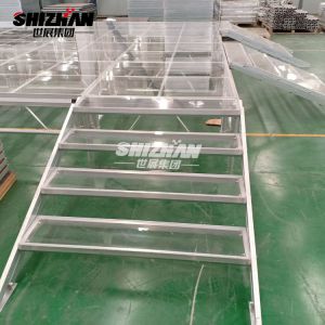 Portable Outdoor Glass Floor Wedding Dance Stage 1m 2m 4m Length