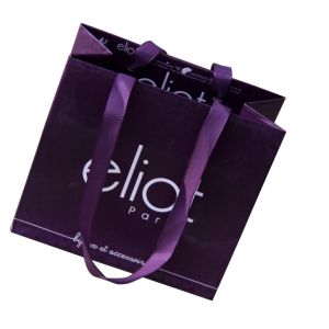 Small Paper Carrier Bag With Foil Hot Stamp Logo for Advertising