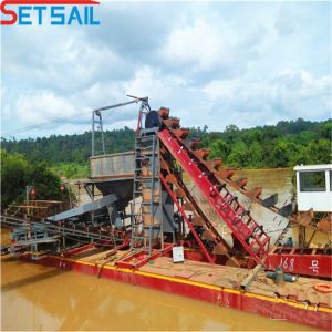 95kw-260kw Total Power Chain Bucket River Sand Gold Dredger with Anchor Winch
