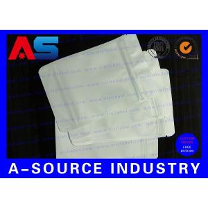 China 7 * 10 Cm White Plastic Sleeves Aluminum Foil Bags Zip Lock Pounch For Capsules on sale
