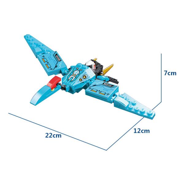 Unisex 6 In 1 Mighty Dinosaur Toy Transforming Mecha Tyrannosaurus Great Gift for 7-12