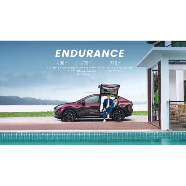 2024 Aion Hyper HT 670km Electric Car L*W*H 4935mm*1920mm*1700mm Battery type lithium iron phosphate battery