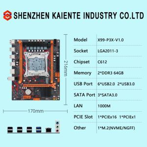 Intel EXON C612 Chipset 2RAM Lga2011-V3 V4 Gaming Motherboard