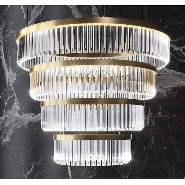 LED Three Color Light Modern Glass Pendant Chandelier Light 4000K