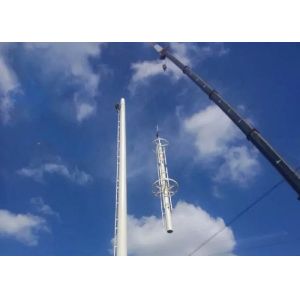 Signal Communication Monopole Cell Tower , 55m Monopole Telecommunications Tower