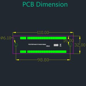 PCI Express PCI-E 3.0 16X Female to X16 Female Extension Connector Card