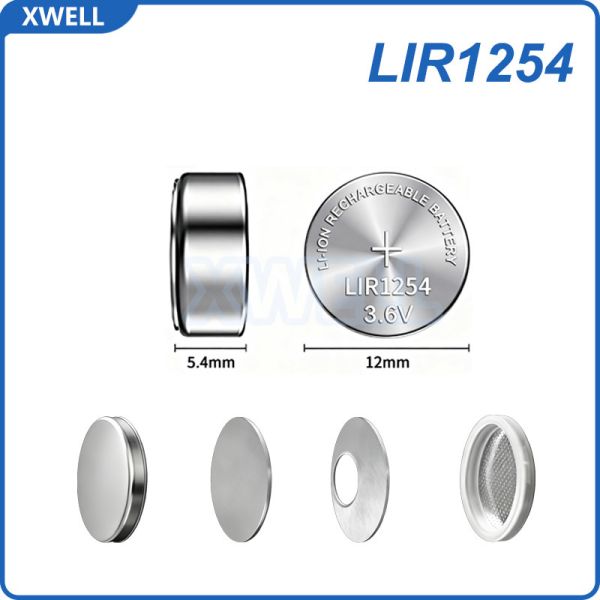 Buy LIR1254 Coin Cell Case Kit - Rechargeable Lithium-Ion Battery with 60mAh Capacity and 3.6V/3.7V Voltage for Device Research at wholesale prices