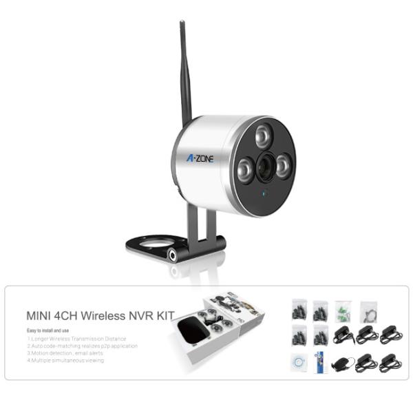 ROHS Indoor 4 Camera Wireless Security System , 1080p Nvr Security System