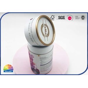 4C Print Round Paper Packaging Tube Embossing Inner Eco Friendly