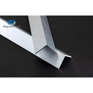 6063 Aluminum Angle Profiles 2.5m Length Matt Silver Mill Finish