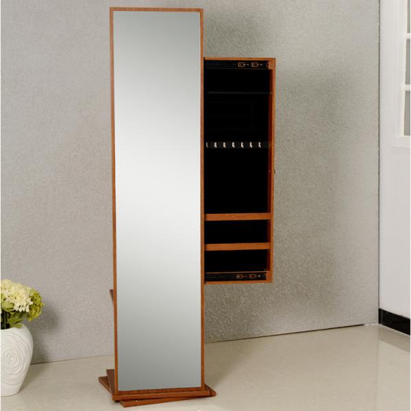 Buy Retro Rotatable 172cm Coat Rack Mirror Jewelry Armoire at wholesale prices
