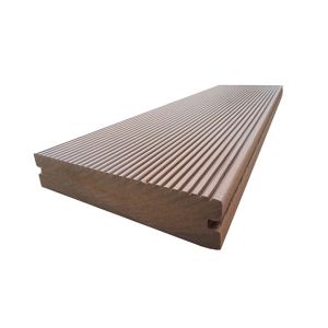 Quality Solid Composite Decking With Smooth Surface , Terrace / Park Plastic Decking Boards for sale