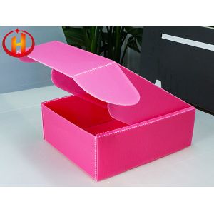 Lightweight Pink Custom Corrugated Plastic Boxes Printable