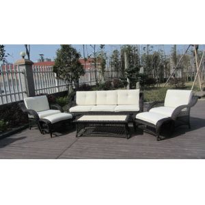 6pcs half round rattan sofa set