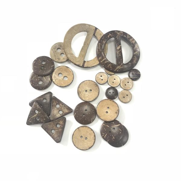 Wholesale nature button high-end 2/4hole coconut shell buckle button.
