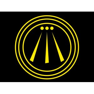 Green yellow printed classic black cotton bag