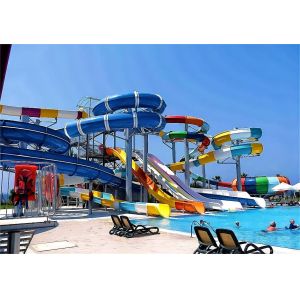 Water Park Games Equipment Fiberglass Water Slide For Children