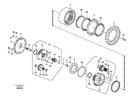 VOE14528735 VOE14575732 Travel Gearbox Applied To Vo-lvo EC240B Excavator Final Drive