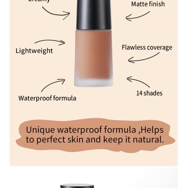 Wholesale Private Label Vegan Long Lasting Sweatproof Waterproof Makeup Face Liquid Foundation for Black Women