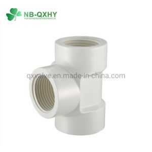 BS PVC Female Thread Tee for Water Supply Wall Thickness Pn16 UV Protection