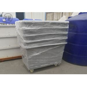 20 Bushel Poly Box Truck , Rectangular Poly Laundry Trucks Industry For Knitting