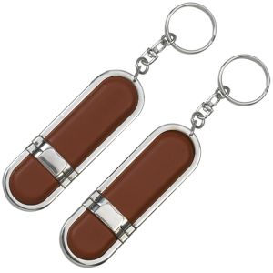 Quality OEM leather usb memory stick with key chain customizable LOGO and packing for sale