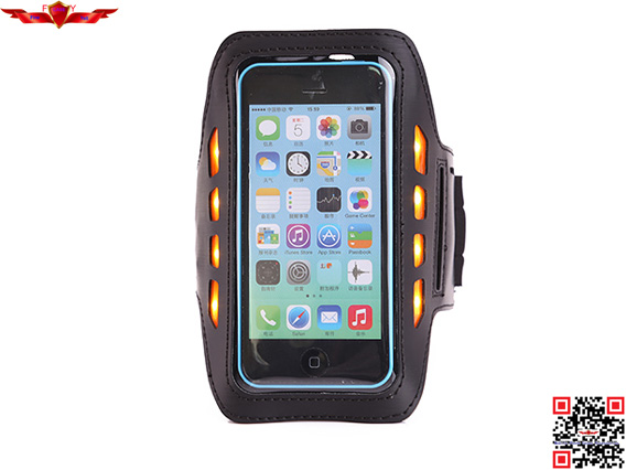Hot Selling LED Sports Armband Cases For Iphone High Neoprene Material Multi Color