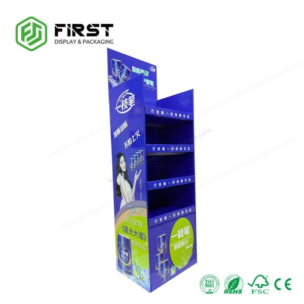 Custom POP Carton Floor Stand Foldable Printing Corrugated Cardboard Floor Display Stand