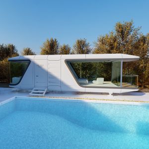 Prefabricated Capsule Tiny House Modern Container Capsule Mobile Home