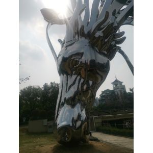 Outdoor Stainless Steel Animal Sculpture Metal Lighting Sculpture