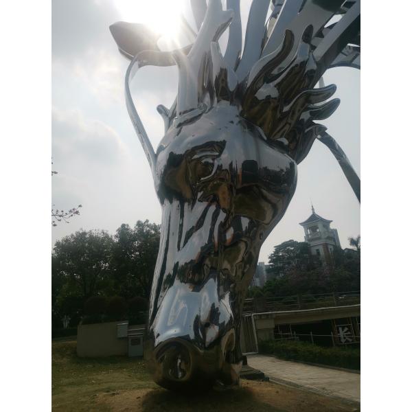 Outdoor Stainless Steel Animal Sculpture Metal Lighting Sculpture