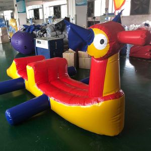 Quality Backyard Pool Kids Small Water Toys Animal Floats Inflatable Obstacle Course In Water for sale