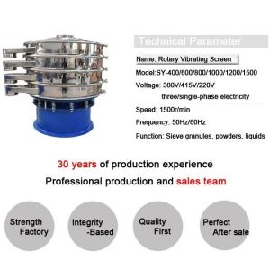 Metal Powder Vibrating Screen Customized Ultra Fine