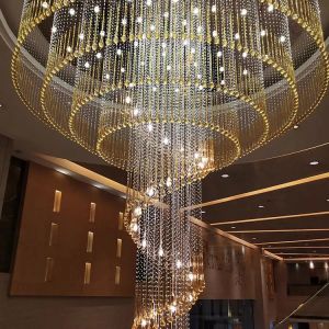 Nickel / Brass / Bronze Rain Drop Linear Crystal Chandelier Dining Room