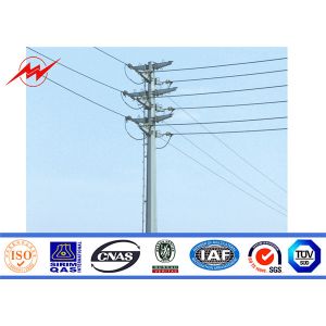 16m 20kn Galvanized Electric Steel Utility Pole With Galvanized Multifunction