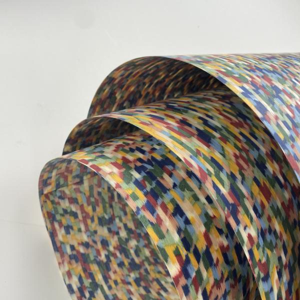 New Design Artificial Colorful Spot Wood Veneer For Jewel Box Car Interior Home Decoration 2500*640mm