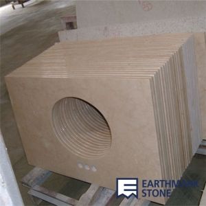 China Crema Marfil Beige Marble Bathroom Vanity Top on sale
