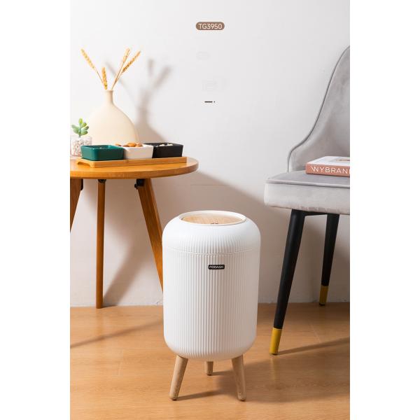 Large Kitchen Household Bathroom with Lid Creative Living Room Tall Kitchen Plastic Trash Can