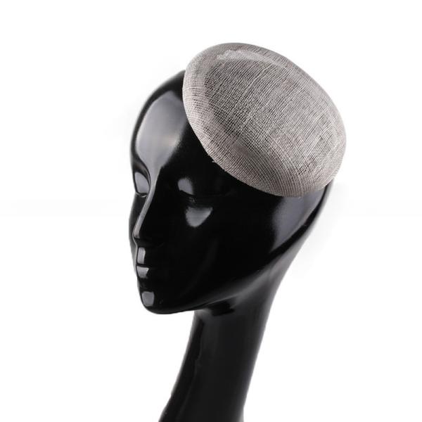 Millinery Supplies Sinamay Hat Base With 14Cm Size And Goose Feather