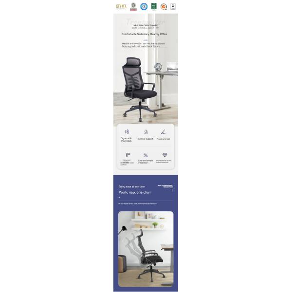 OEM ODM Comfortable Metal Foot Mesh Chair for Sedentary Computer and Conference