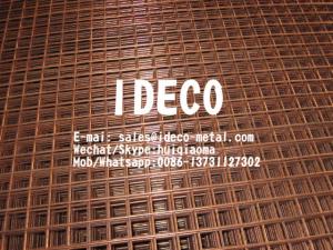 Quality Self-Colour Fine Copper Coated Welded Wire Mesh, Red Copper Washed Industrial Welded Mesh Panels for sale