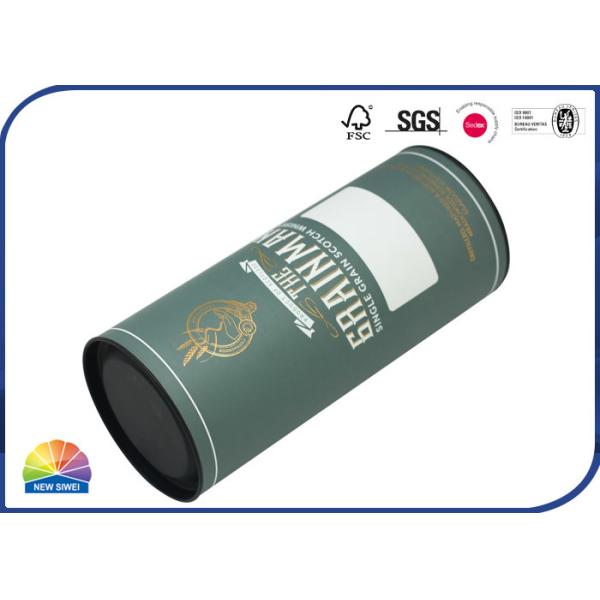 Buy Spot UV Metal Cap Wine Bottle Paper Packaging Tubes at wholesale prices