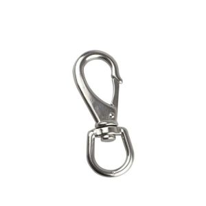 Polished Finish Stainless Steel Key Chain Hook Dog Leash Swivel Carabiner Snap