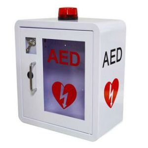 Curved Corner AED Defibrillator Wall Mounted Box High Safety For Indoor