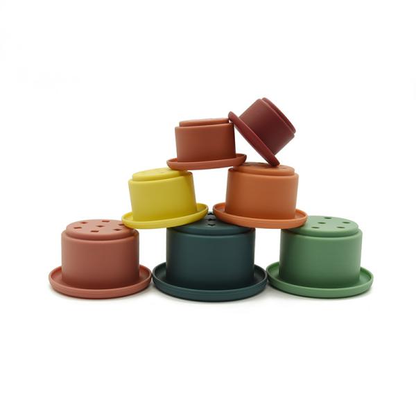 Buy Silicone Stacking Cups Toys PVC Free EN 71 Certificated at wholesale prices